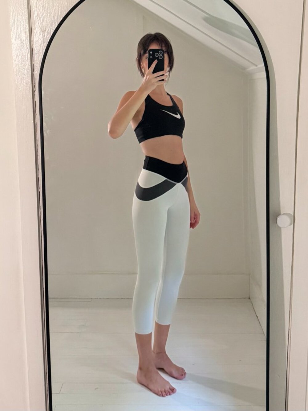 Lovewave Jules Cropped Active Pant Leggings White/Black Size XS Retail $138
